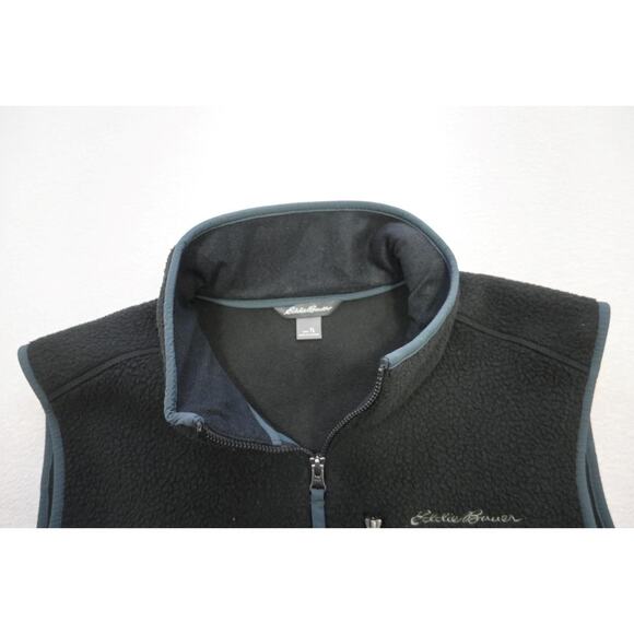 Eddie Bauer Fleece Winter Sherpa Vest Jacket Full Zip Mens Sz LT Large TALL - Picture 8 of 10